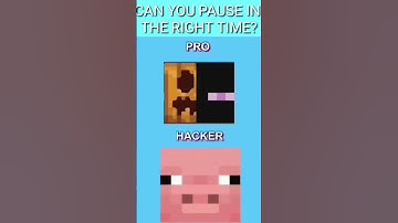 Minecraft PRO vs HACKER! Pause at the right time? #shorts