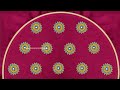 Beautiful butta design for blouse/ dresses | Spider web stitch hand embroidery on stitched blouse