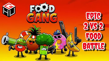 Food Gang Gameplay || Epic 2v2 online Food Battle || iOS/Android