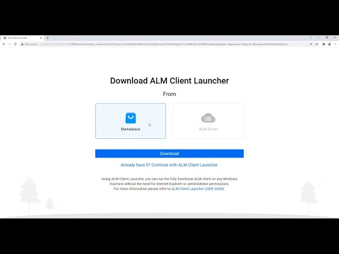 How to use ALM Client Launcher