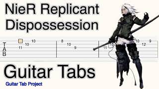 Video thumbnail of "NieR Replicant Dispossession Pluck Ver. fingerstyle solo Guitar Tutorial Tabs"