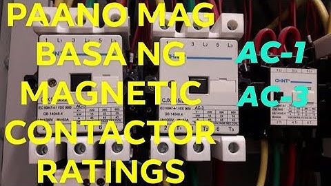 Paano mag Basa ng Magnetic Contactor Ratings | specs ac-1 ac-3 | Local Electrician
