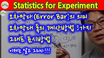 4-23(실험 연구원을 위한 통계학) 오차막대(Error bar)의 의미, 오차막대의 폭을 계산하는 3가지 방법과 엑셀을 이용한 예시