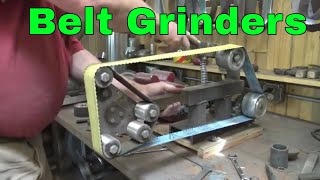 A look at my belt grinders  blacksmith shop tools