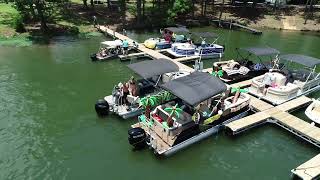 Lake Harding Poker run 6/2025 by drone 20/20 vids