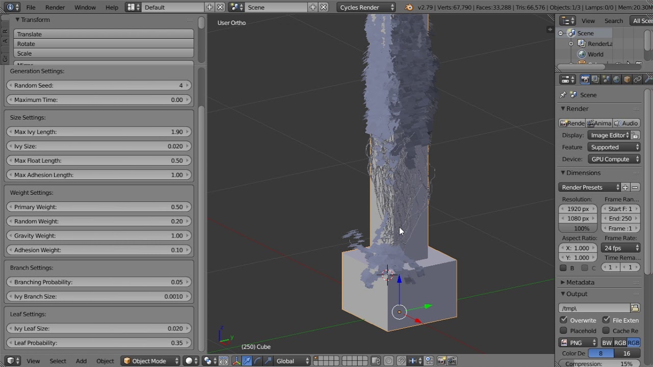 Blender Daily Tips and Tricks#40 | Ivy generator (Ivy) (EN.) - YouTube