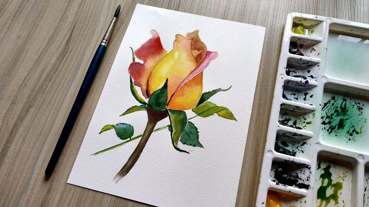 How To Paint Realistic Watercolor Roses Watercolor | Images and Photos ...