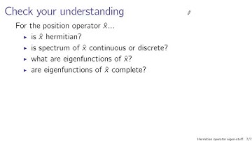 Hermitian operator eigen-stuff