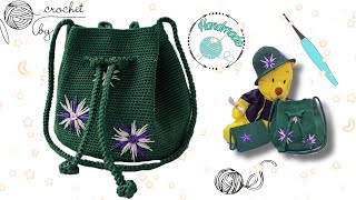 How to crochet bag Ep1/2 របៀប​ចាក់កាបូបដោយដៃ #thecrochetpattern #crochetbagset