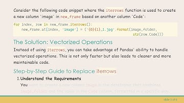 How to Efficiently Replace the iterrows Function in a Pandas DataFrame