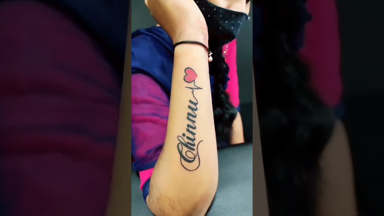 Anjali name beautiful tattoo with heart trending nametattoo heart  anjali  YouTube