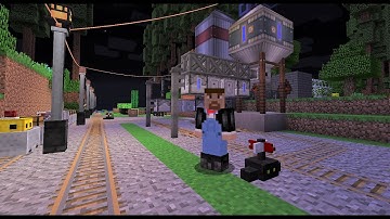 Train Time #2! Minecraft Railcraft Railway Build iLabs TNG pack