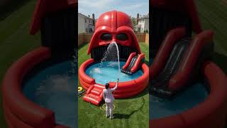 Giant Inflatable Darth Vader Helmet Pool | Epic Star Wars Inspired Luxury Backyard Pool Design