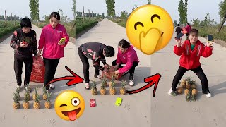 The stupid person picked up the sesame seeds and lost the watermelon, Best Funny Videos Part 71
