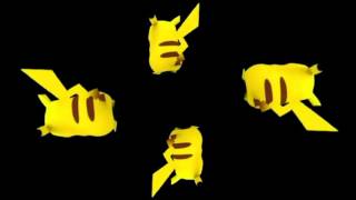 Pikachu Song, Holographic Animation For Use With HoloQuad Pyramid Hologram MMD