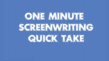Use a slugline to convey the master shot - One Minute Screenwriting QuickTake