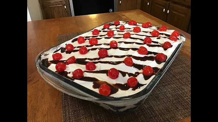 NO BAKE BANANA SPLIT CAKE!! The Ultimate Summertime Dessert! Best Recipe Ever!