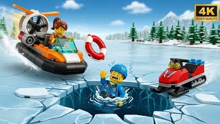 Rescuing a Snowmobiler Who Fell Through LEGO City Ice! ❄️🏍️🆘 screenshot 3