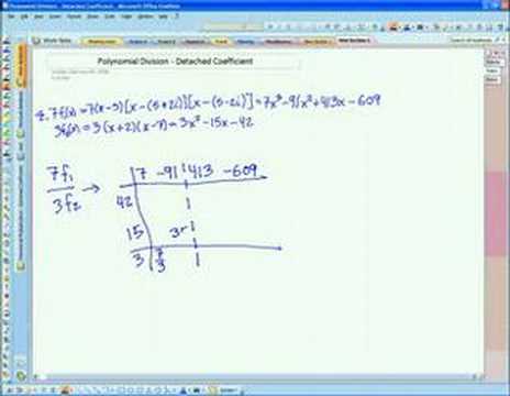 Detached Coefficient General Polynomial Division  Part 2