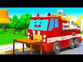 Feuerwehrauto und Lastwagen arbeiten die in der Stadt - Cars Town Neuer Zeichentrickfilm für Kinder