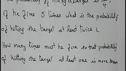 Probability of hitting the target