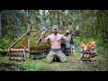 24H Bushcraft &amp; Survival - Poncho Shelter, Flussdurchquerung, Schlageisen &amp; Zunderpilz, Birkensaft