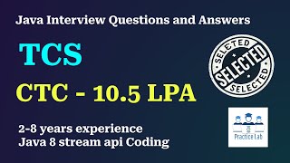 16. TCS Java interview | Java8, Stream APIs coding Question Answers