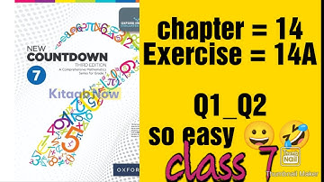 oxford new countdown book 7 third edition  || chapter 14 ||  Exercise 14A || Q1_Q2 solved