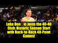 Luka Dončić Joins the 40-40 Club: Historic Season Start with Back-to-Back 40-Point Games!