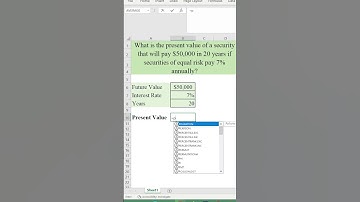 CALCULATING PRESENT VALUES USING MICROSOFT EXCEL