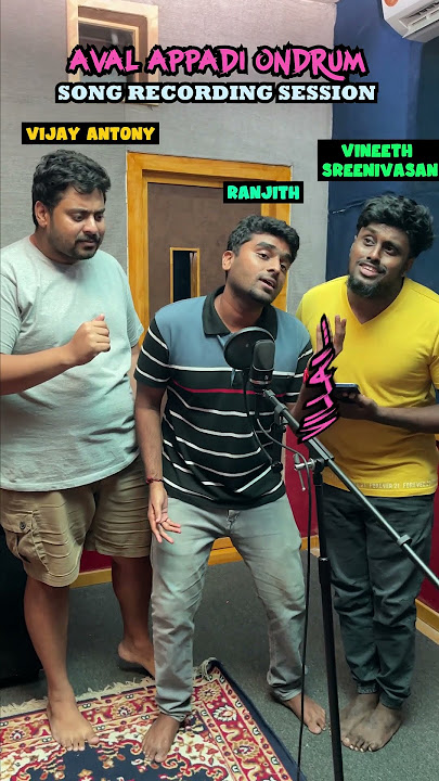 Aval Appadi Ondrum Song Recording Session #vikkals #shorts