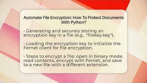 Automate File Encryption: How To Protect Documents With Python? - Python Code School