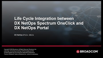 Life Cycle Integration between DX NetOps Spectrum OneClick and DX NetOps Portal