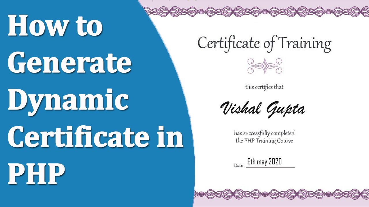 Generate certificate