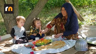Apricot Picking by Village Woman and Making Chips for her Grandchildren