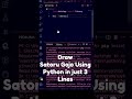 Draw Satoro gojo using python turtle #shorts #python #coding #programming #anime