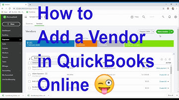 How to add a vendor in Quickbooks Online