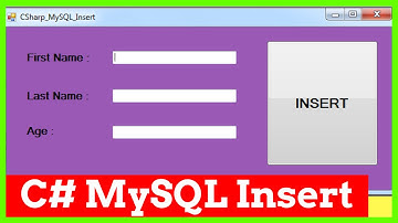 C# & MySQL - How To Insert Data Into MySQL Database Using C# [ With Source Code ]