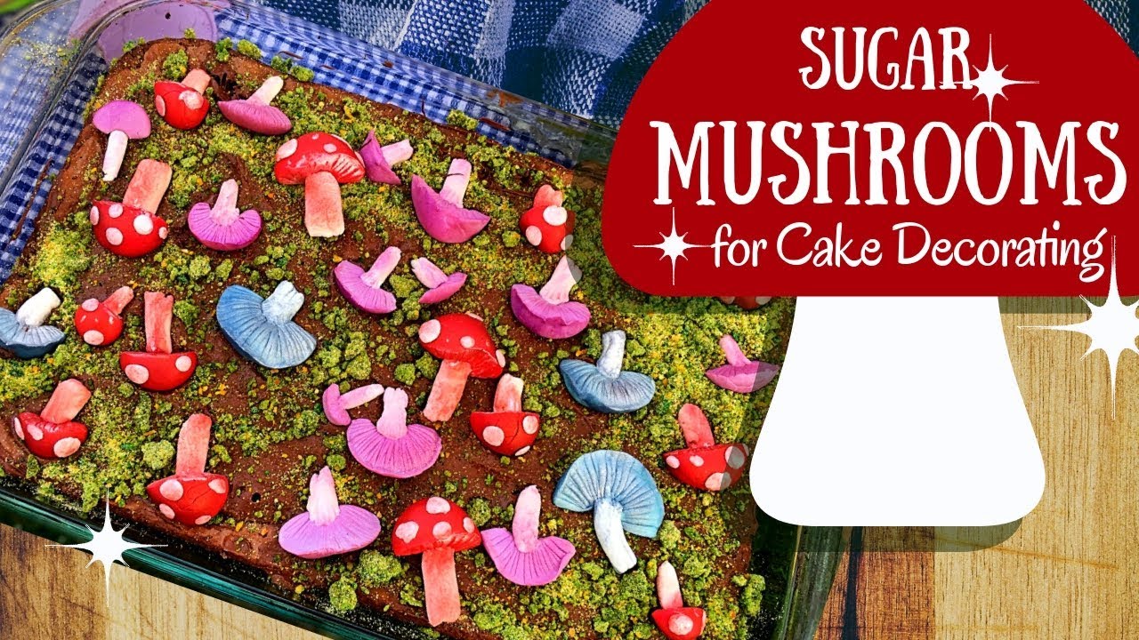 Easy Sugar Mushrooms for cake decorating fondant modeling YouTube