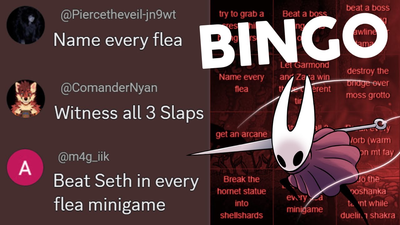 Silksong Bingo With Viewer Goals