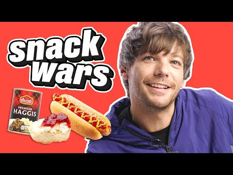 Louis Tomlinson Has A Hilarious Reaction To British & American Snacks | Snack Wars | @LADbible TV
