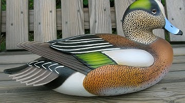 Decoy Carving, Widgeon Drake, "Ward" Painting, Part 1