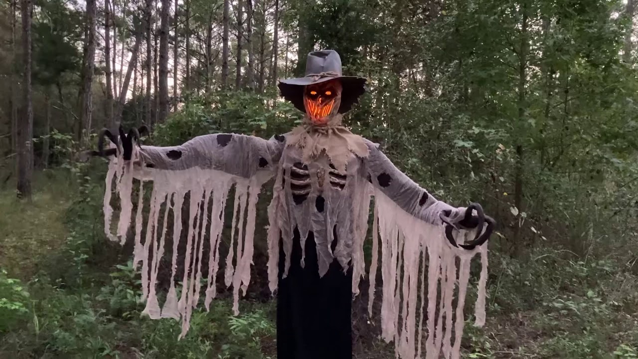 “Flaming Scarecrow” Demo Tekky Home Depot Animatronic Edited Demo YouTube