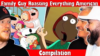 Family guy roasting everything American REACTION | OFFICE BLOKES REACT!!