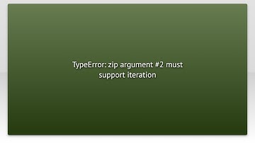 TypeError: zip argument #2 must support iteration