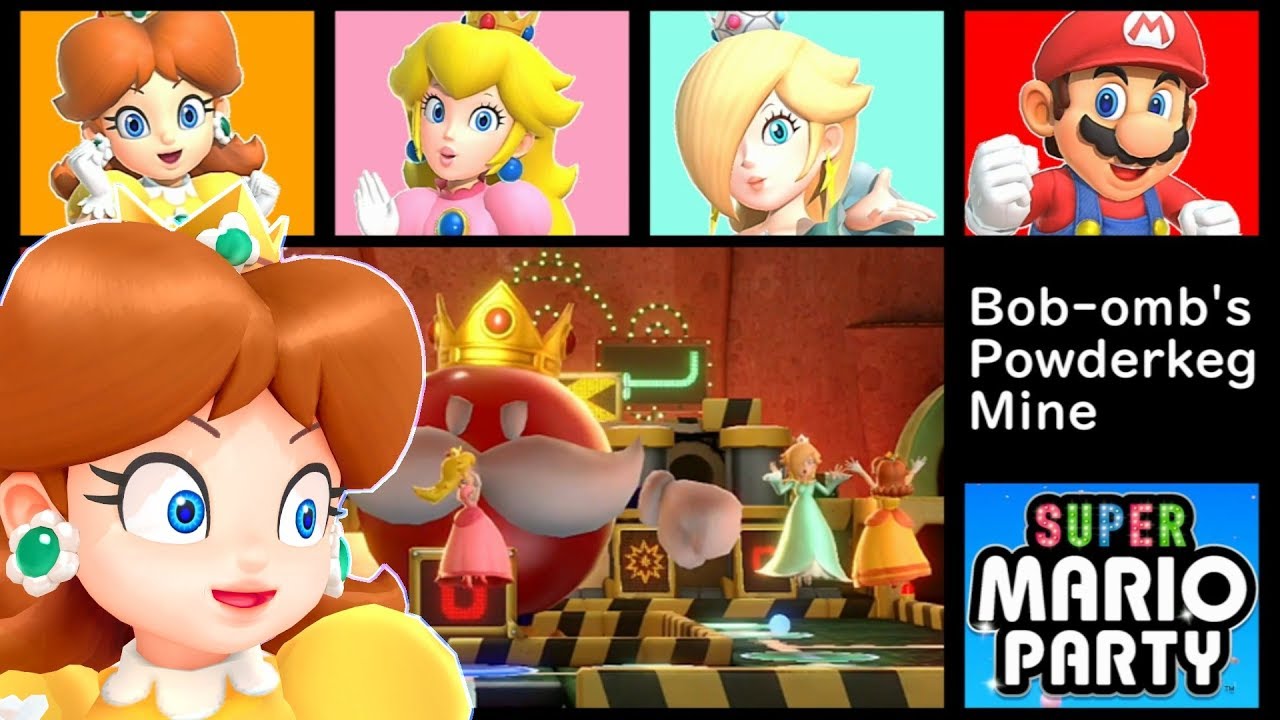 Super Mario Party King Bob omb's Powderkeg Mine Daisy #1