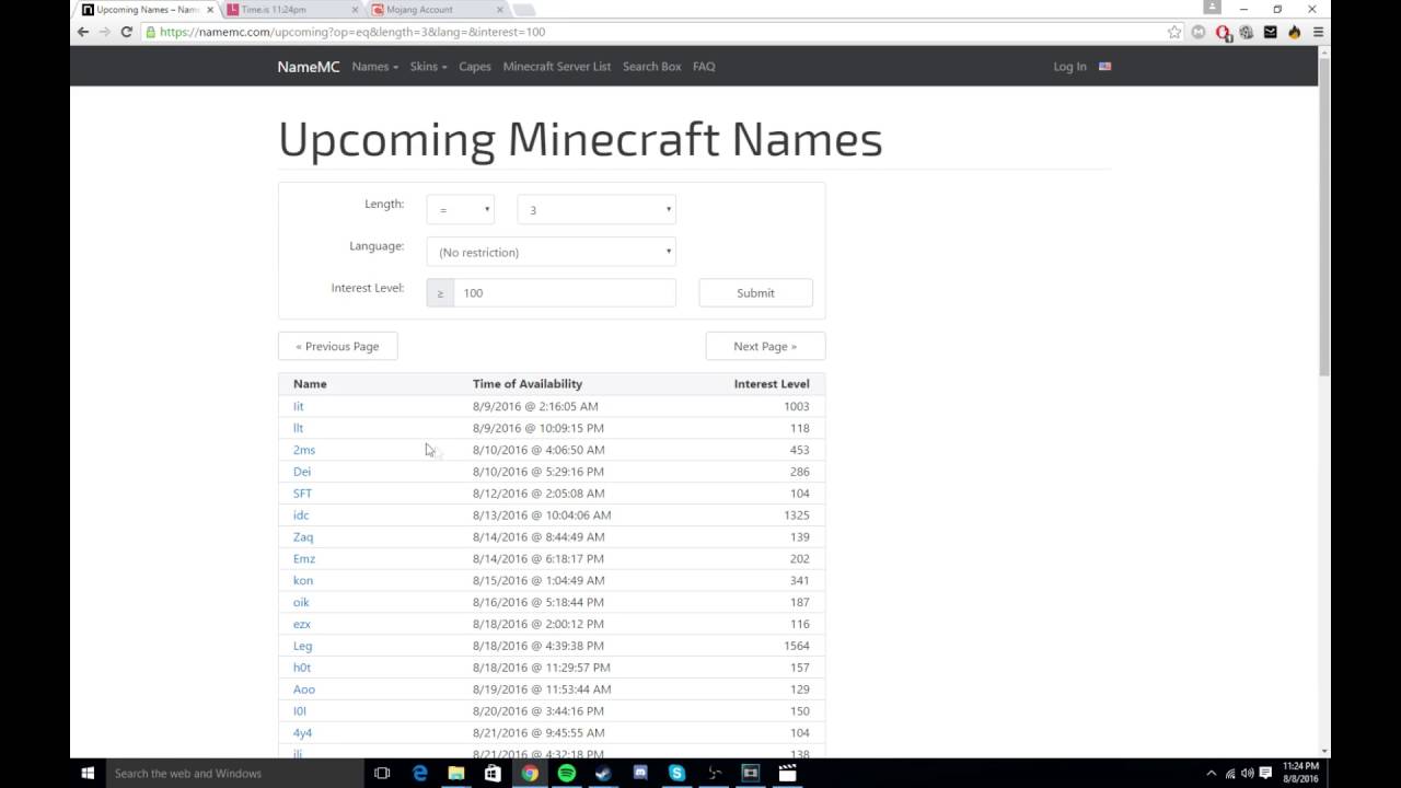 How to get OG MineCraft Names FREE - YouTube