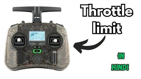 How to use throttle limit feature in radiomaster pocket transmitter