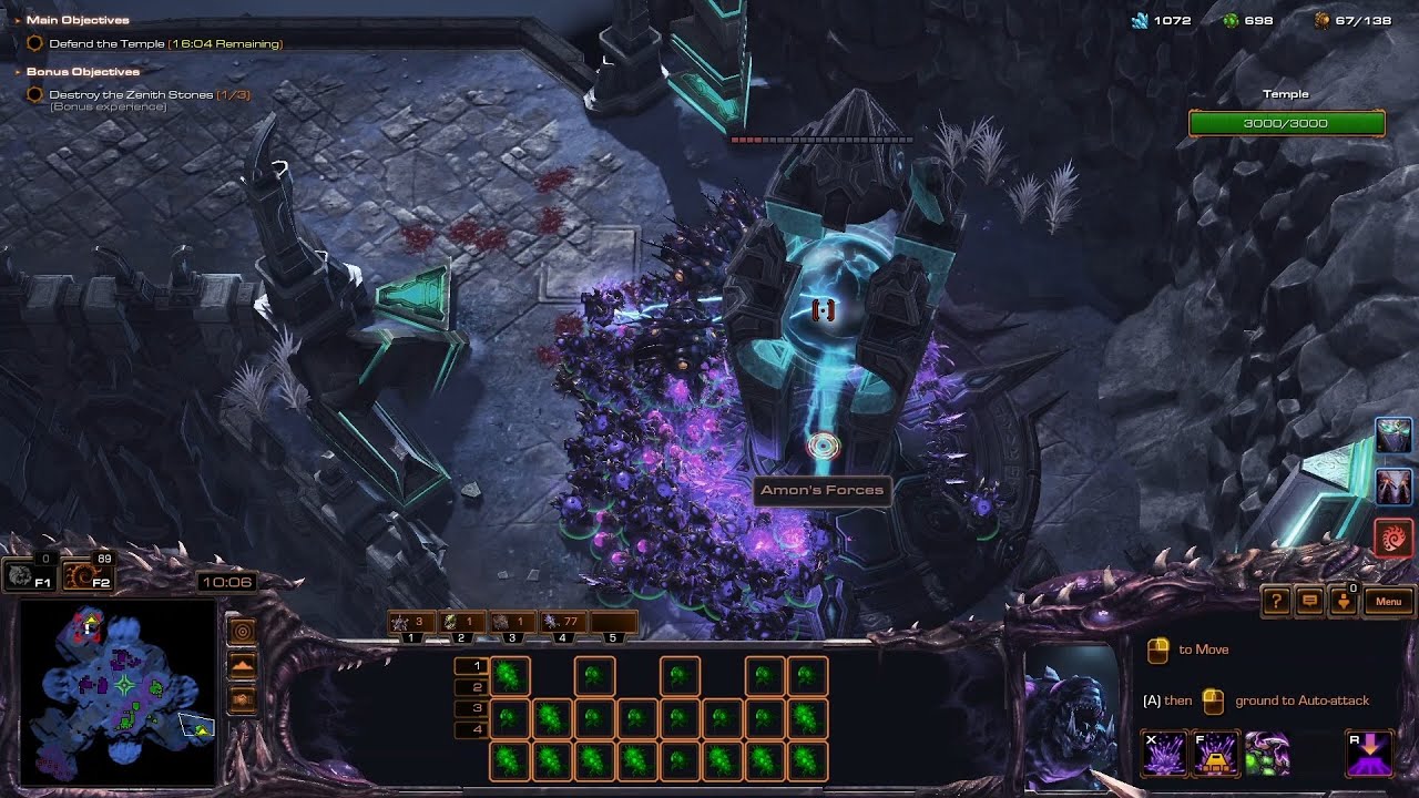 Zagara & Vorazun Defend the Temple! Temple of the Past Brutal Clear | StarCraft 2 Co-op