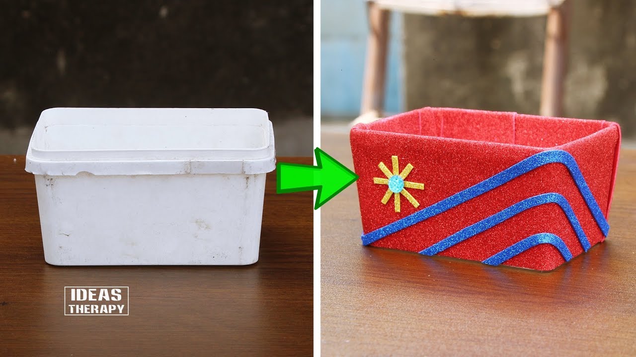 Easy Ice Cream Plastic Box Reuse Ideas Recycle Waste DIY Craft Best